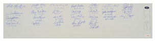 Pitching Rubber Autographed by No-Hit Pitchers (26 Signatures)